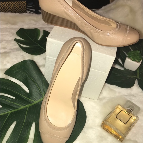 Cole Haan Shoes - Tali top shoes in nude with wedge heel! EUC sz 9.5